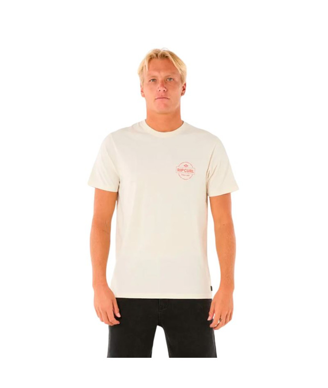 Camiseta Rip Curl Staple Tee Hombre Beige