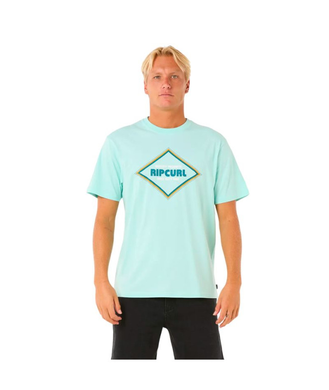 Camiseta Rip Curl Casual Revival Yo Mumma Tee Hombre Light Aqua