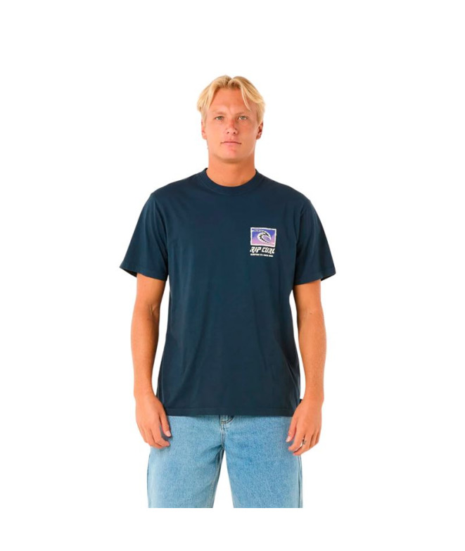 Camiseta Rip Curl Raw Energy Trad Tee Hombre Dark Azul Marino