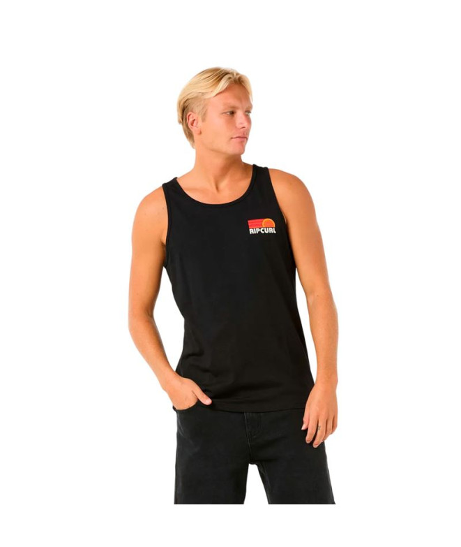Camiseta Rip Curl Casual Revival Peaking Tank Hombre Negro