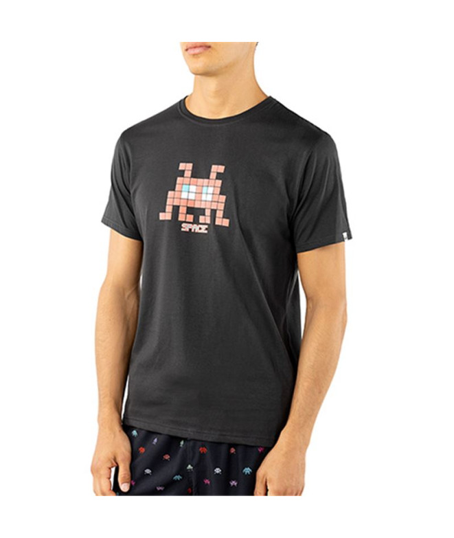 Camiseta Alphadventure Budai Hombre Faded Negro