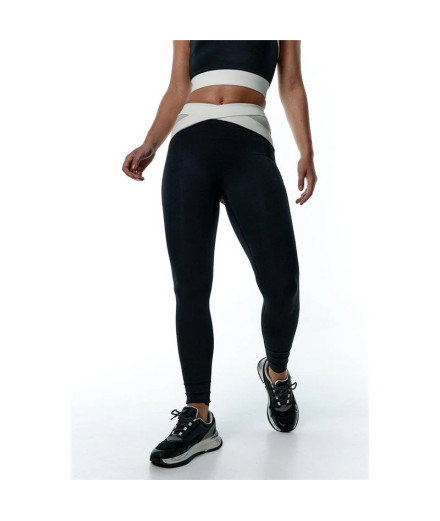 Mallas de Fitness Black Limba Evolve Mujer Negro/Crema