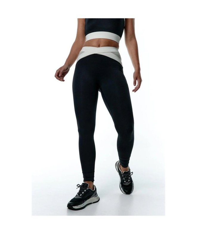 Mallas de Fitness Black Limba Evolve Mujer Negro/Crema