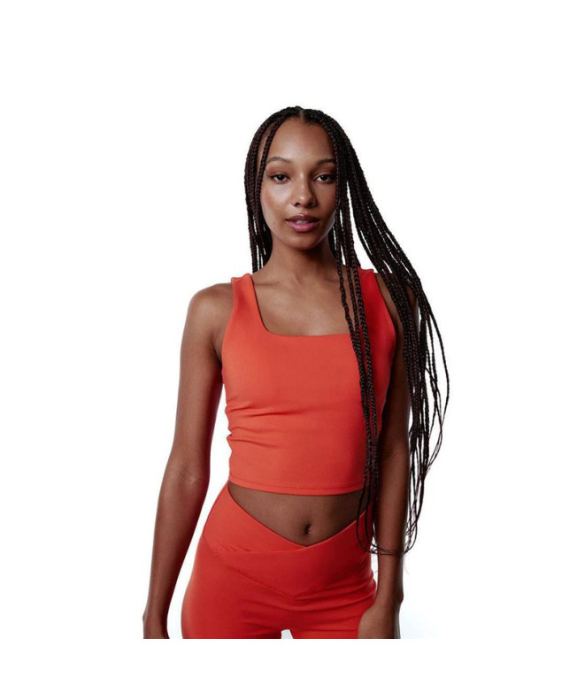 Top de Fitness Black Limba Bhakti Mulher Coral