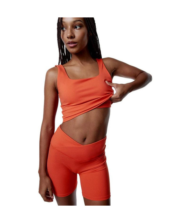 Top de Fitness Black Limba Bhakti Mulher Coral
