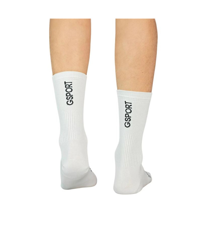 Chaussettes de cyclisme Gsport One Logo Blanc