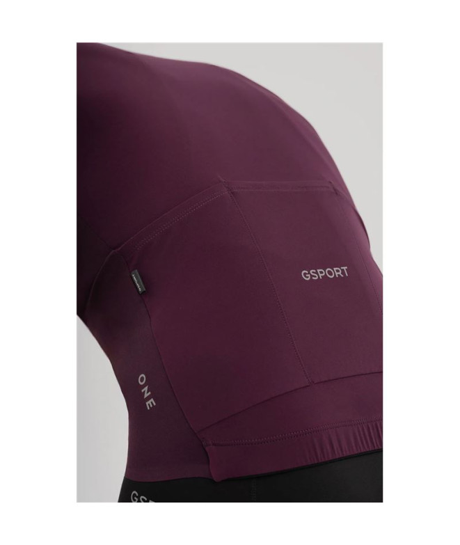 Maillot de cyclisme Gsport One Bloom Homme Granate