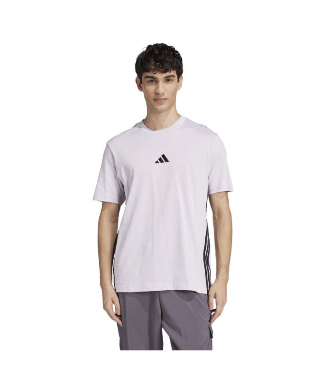 Camiseta adidas 3Bandas Sj Homem Lila/Preto