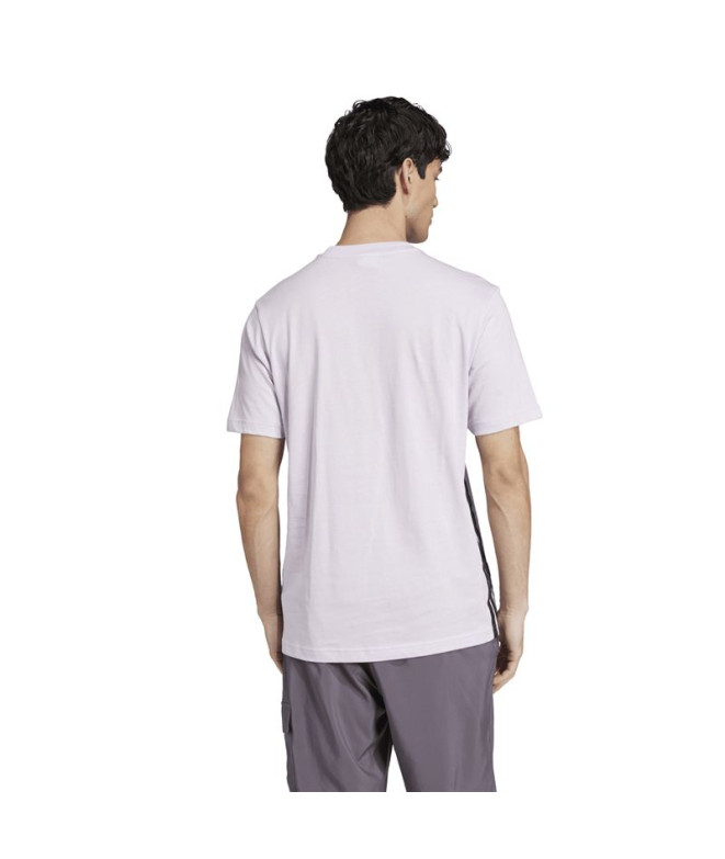 Camiseta adidas 3Bandas Sj Homem Lila/Preto