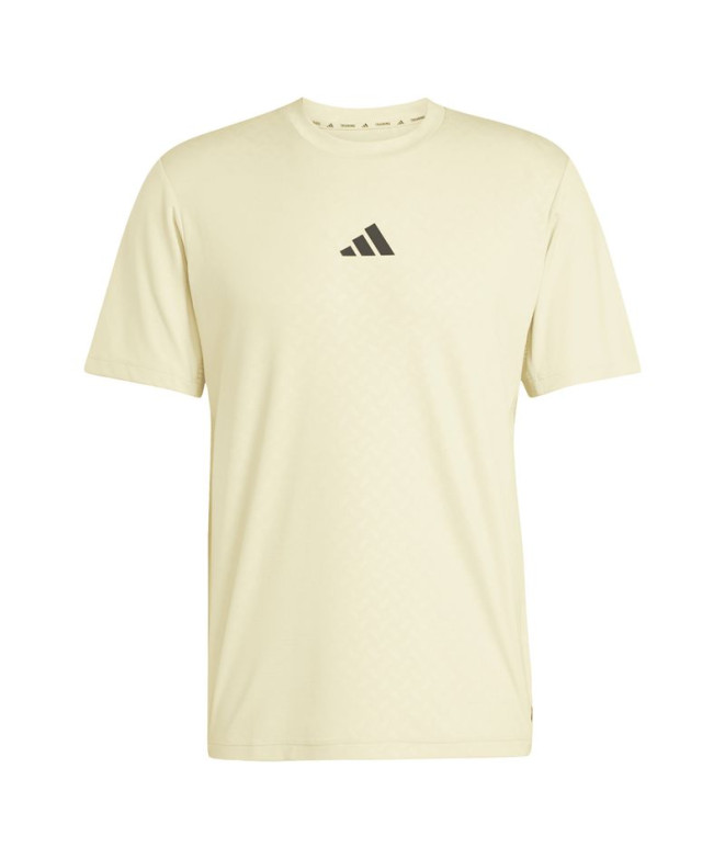 Camiseta de Fitness adidas Power 3 Bandas Hombre Azul Menta