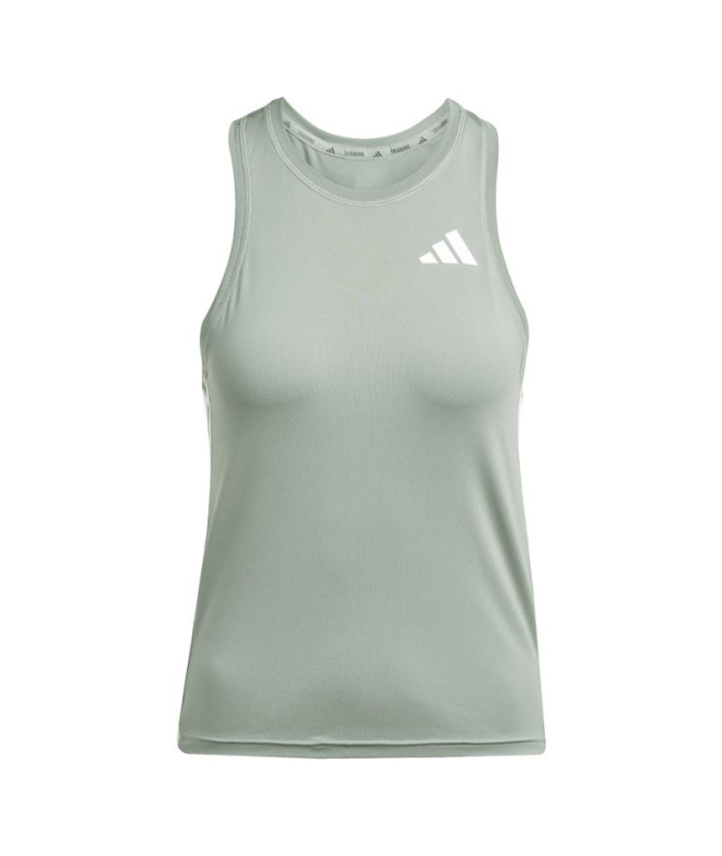 Camiseta de Fitness adidas We 3 Bandas Tk Mujer Verde/Blanco