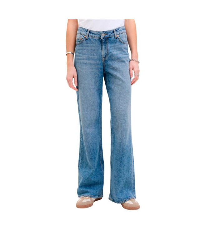 Pantalón Jack and Jones Jxrome Flared Mw C9189 Jeans Dnm Medium Blue Denim Mujer