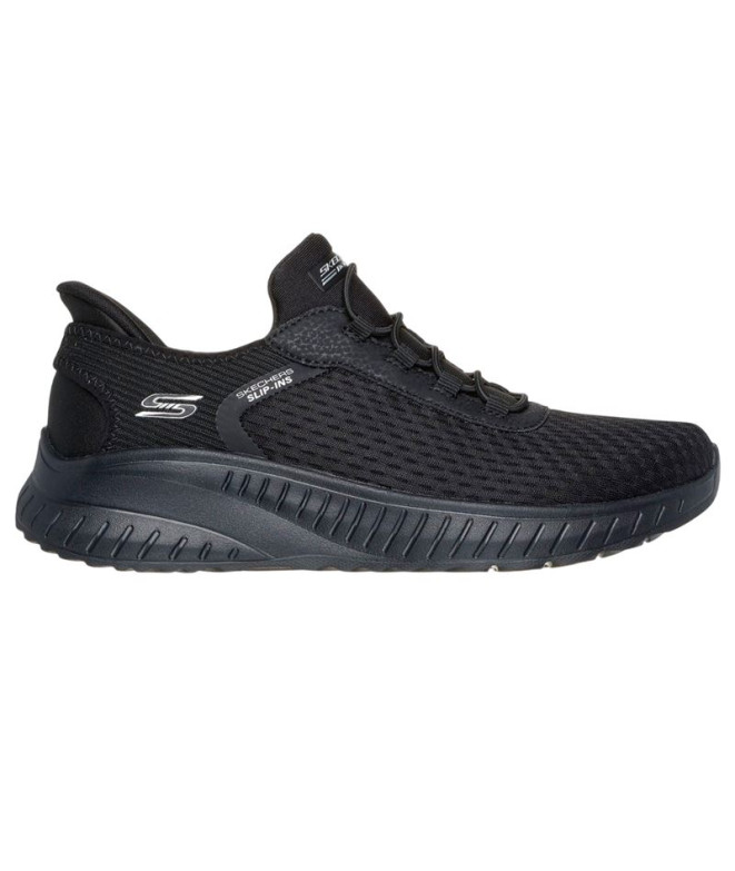 Sapatilhas Skechers Bobs Squad Chaos - I Mulher Preto Mesh/ Trim