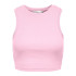 Camiseta Only Onlvilma S/L Cropped Tank Top Jrs Noos Mujer Rosa Lady