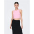 Camiseta Only Onlvilma S/L Cropped Tank Top Jrs Noos Mujer Rosa Lady