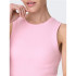 Camiseta Only Onlvilma S/L Cropped Tank Top Jrs Noos Mujer Rosa Lady