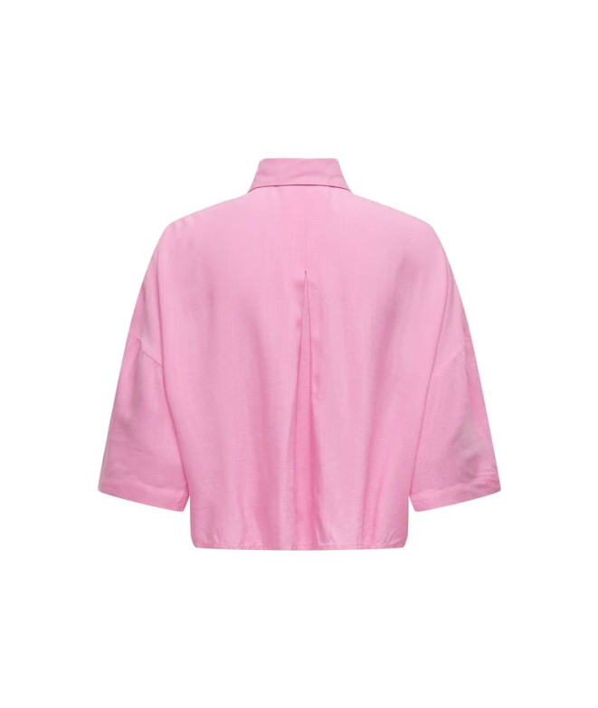 Camisa Only Onlastrid Life 2/4 Crop Shirt Wvn...