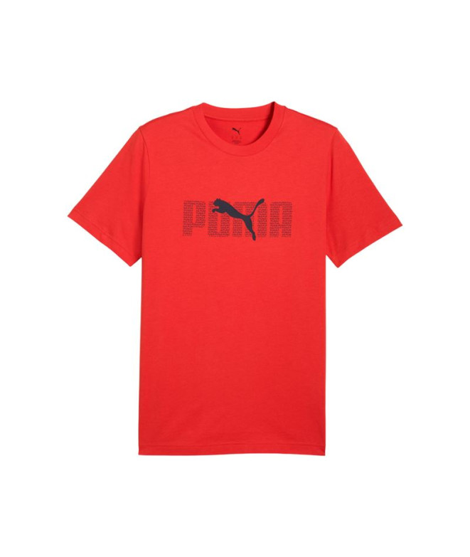 Camiseta Puma Essentials Logo Lab Hombre Rojo