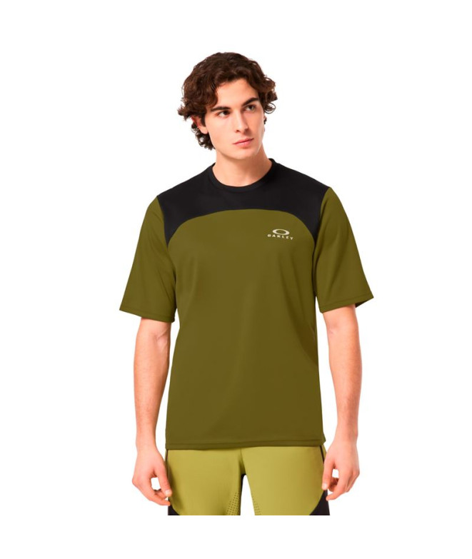 Camiseta Oakley Free Ride SS Homem Verde Escuro