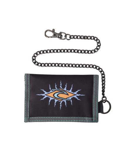 Carteira Rip Curl Chain Wallet Homem Preto/Verde