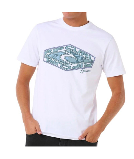 Camiseta Rip Curl Refill Tee Homem Branco