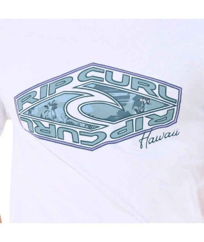 Camiseta Rip Curl Refill Tee Homem Branco