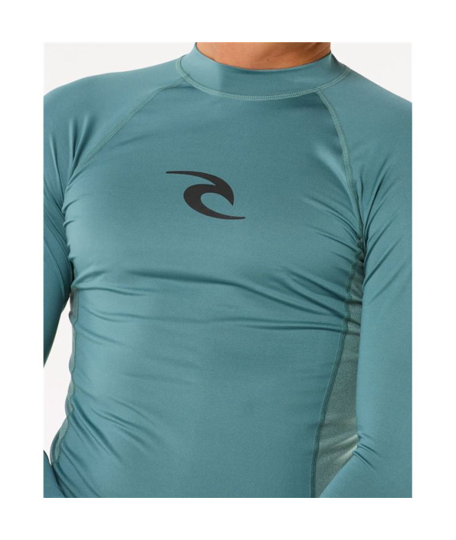 Licra Rip Curl Waves Upf Perf L/S Homme Bleu Stone