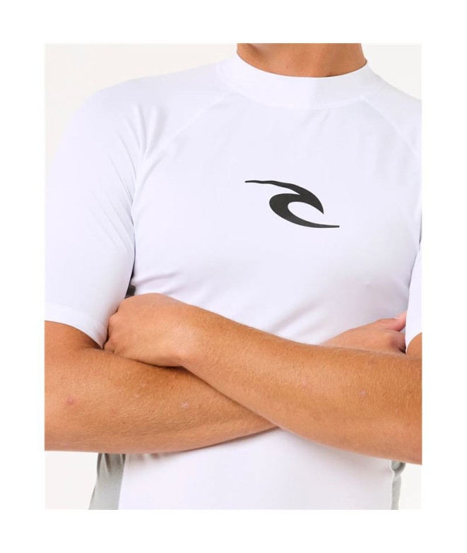 Licra Rip Curl Waves Upf Perf S/S Homem Branco