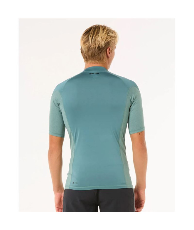 Licra Rip Curl Waves Upf Perf S/S Homem Azul Stone