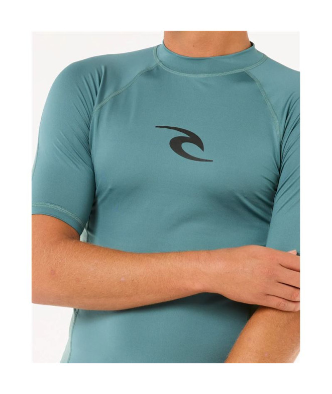 Licra Rip Curl Waves Upf Perf S/S Homme Bleu Stone