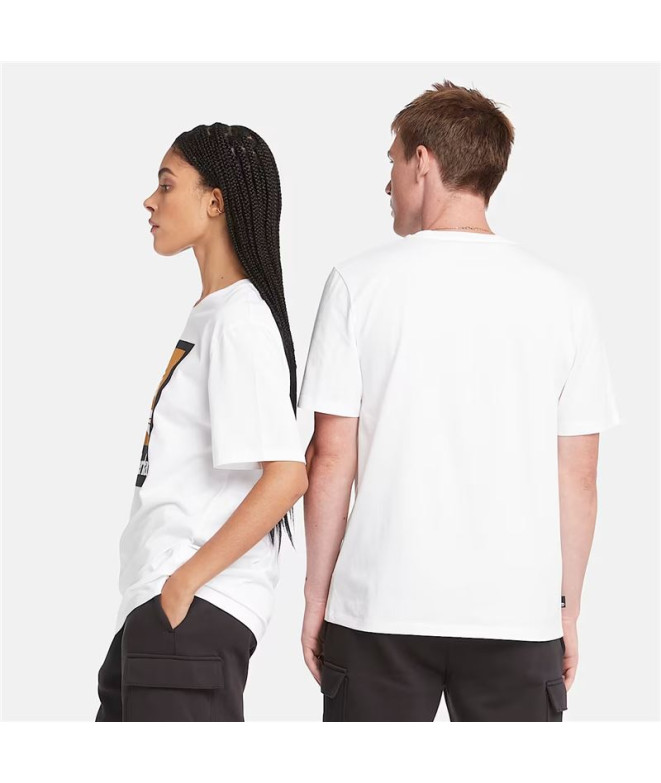 Camiseta Timberland Stack Logo Colored Branco