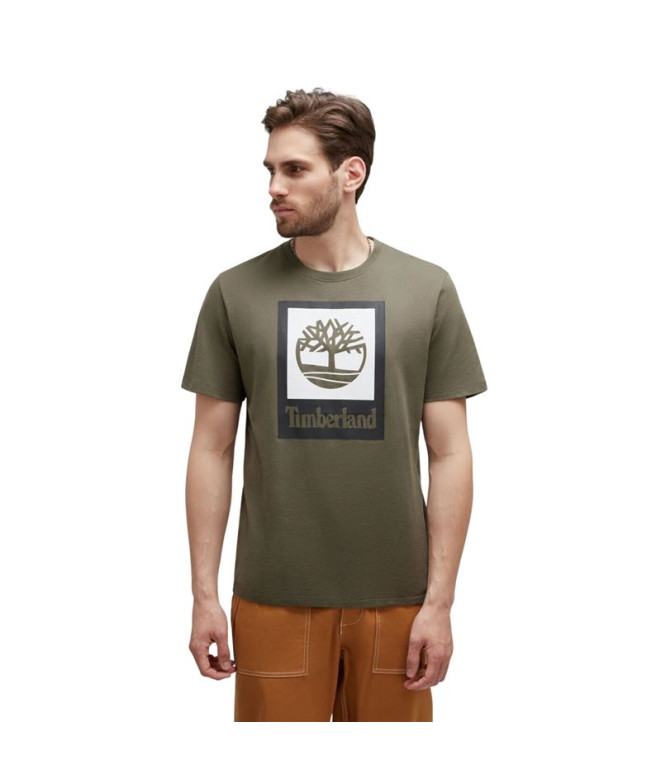 Camiseta Timberland Stack Logo Colored Verde