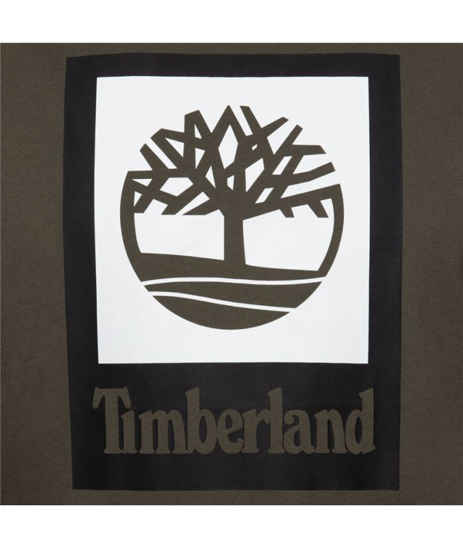 T-shirt Timberland Logo Empilé Couleur Verte