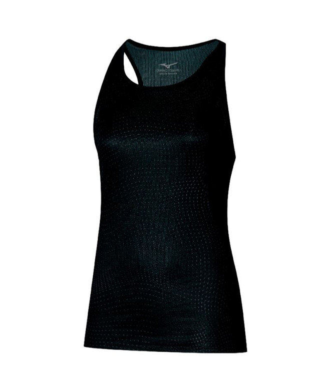 Camiseta de Running Mizuno Dryaeroflow Graphic Tank Mujer Negro