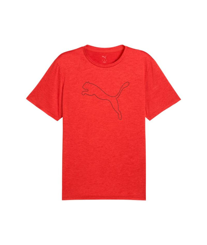T-shirt de Fitness Puma M Tad Essentialsential Heat, Rouge Feu Heathe, Homme