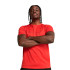 Camiseta de Fitness Puma M Tad Essentialsential Heat,Red Fire Heathe, Hombre