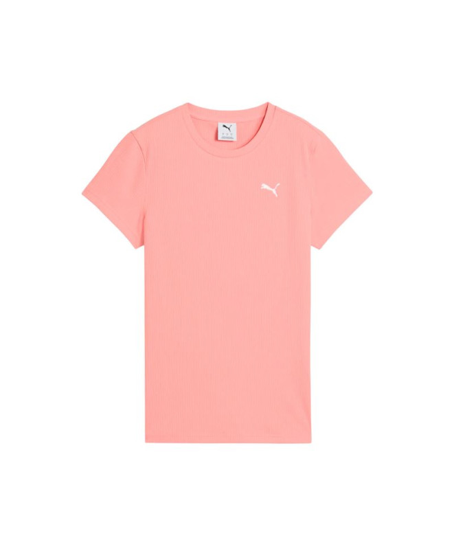 Camiseta Puma Essentials Elevated RibPink Fruit Mujer