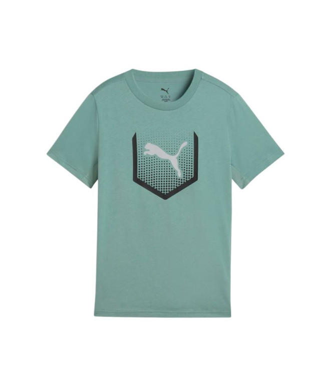Camiseta Puma Active Sports Graphi,Green Moon Infantil