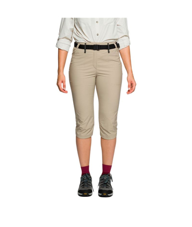 Pantalones Pirata Trangoworld Nzilo Mujer Beige