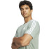 Camiseta de Fitness adidas Tr-Es Base 3Bandas Hombre Verde/Blanco