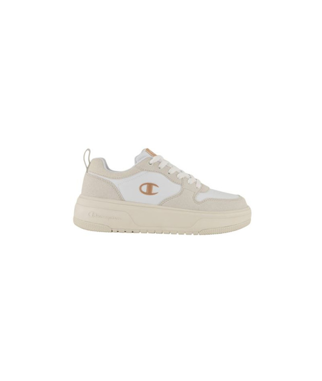 Zapatillas Champion RD18 Lite Low Cut Mujer Beige/Blanco