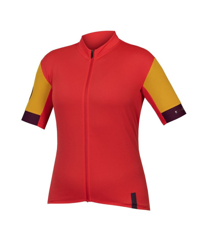 Camiseta de Ciclismo Endura Wms Fs260 S/S II Po Mujer Pomegranate