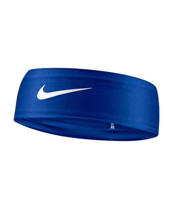 Cinta de Pelo de Fitness Nike Dri-Fit Fury Classic Headband Azul Blanco