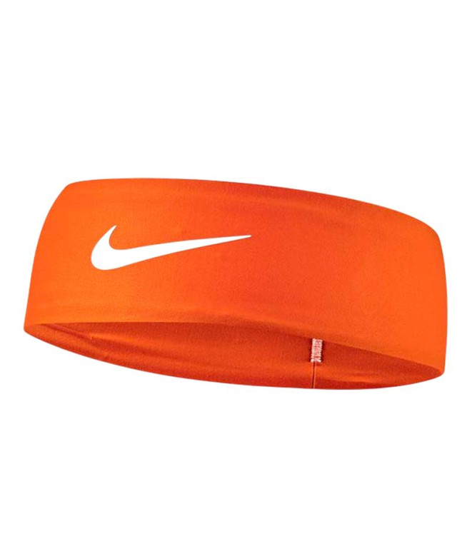 Cinta de Pelo de Fitness Nike Dri-Fit Fury Classic Headband Naranja Blanco