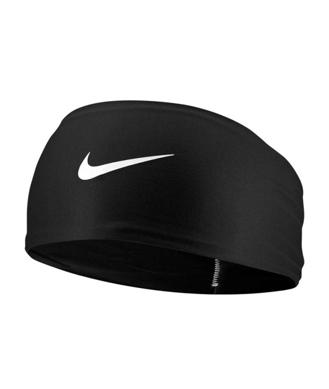 Cinta de Pelo de Fitness Nike Dri-Fit Fury Classic Wide Headband Negro Blanco