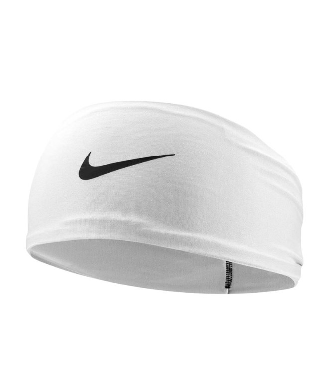 Cinta de Pelo de Fitness Nike Dri-Fit Fury Classic Wide Headband Blanco Negro