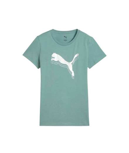 Camiseta Puma Essentials MetallicGreen Moonetalli Mujer