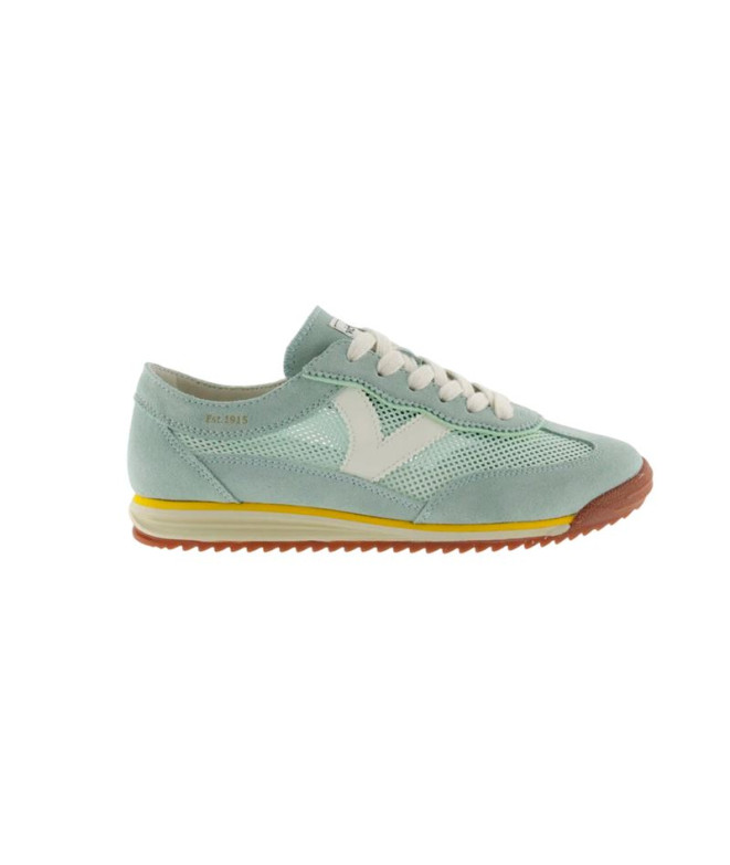Zapatillas Victoria Saturno Serraje & Rejilla Mujer Jade
