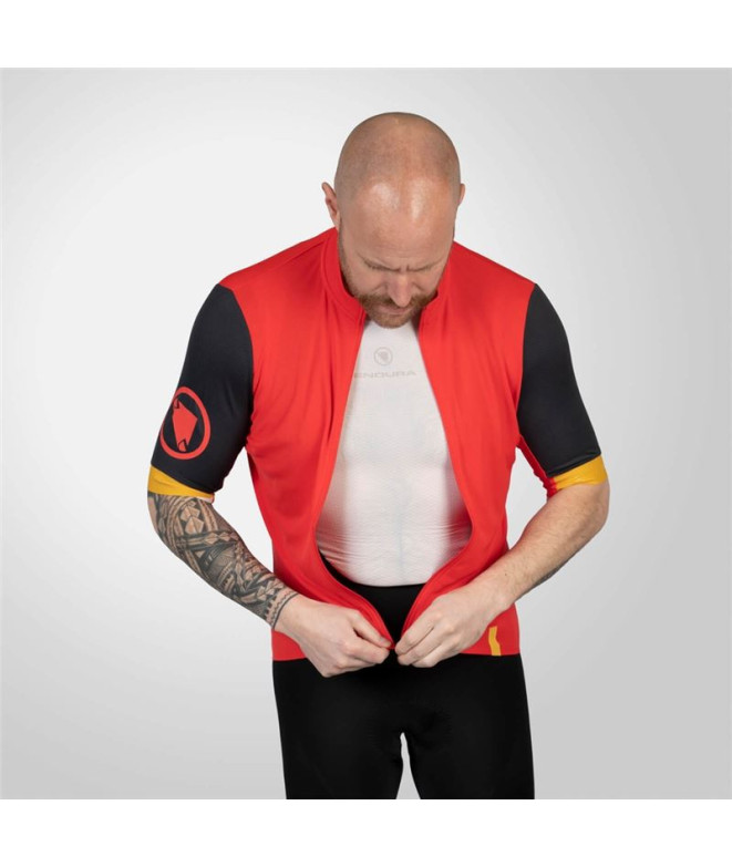 Camiseta de Ciclismo Endura Fs260 S/S Hombre Rojo