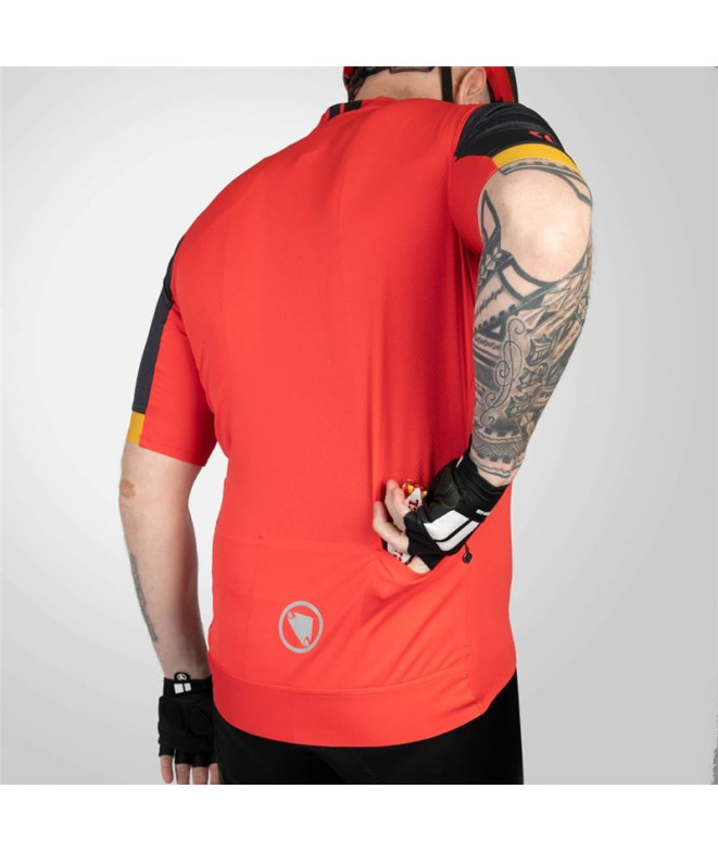 Camiseta de Ciclismo Endura Fs260 S/S Hombre Rojo